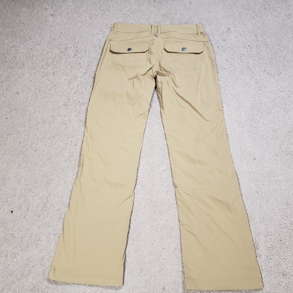 Prana Halle Hiking Pants Women's 6 Tan Low Rise Straight Stretch Roll Up Hem - Picture 2 of 13
